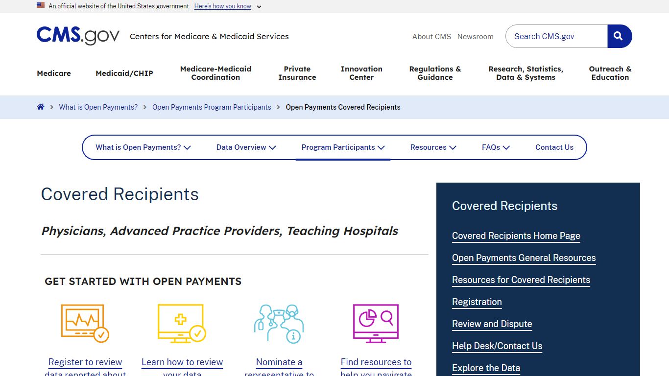 Open Payments Covered Recipients | CMS