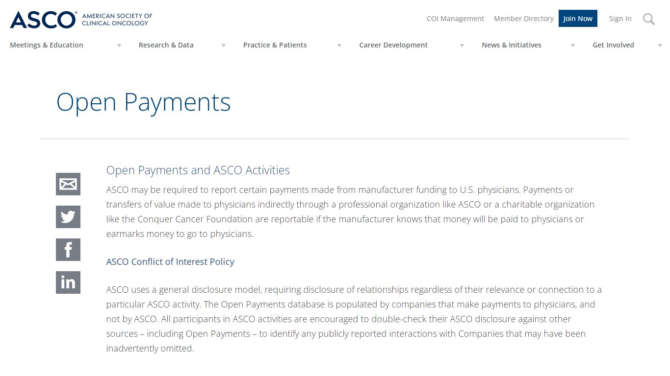 Open Payments | ASCO